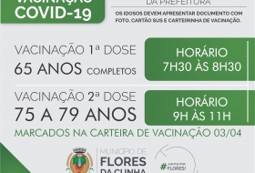 Vacinação drive 65 E 75 A 79 anos