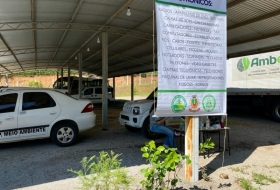 A ao ocorre no estacionamento dos fundos da Prefeitura